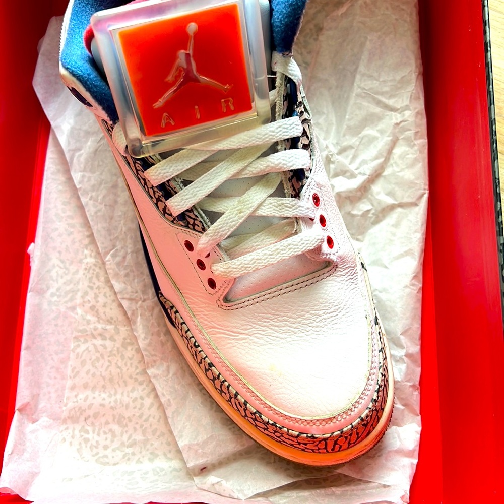 Jordan Retro 3 OG True Blue 8.5 original box, one owner, only worn a few times